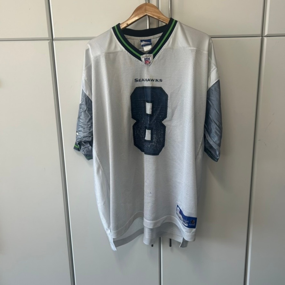 Reebok Seattle Seahawks Matt Hasselbeck 8 NFL Jersey White Mens XXL Vintage